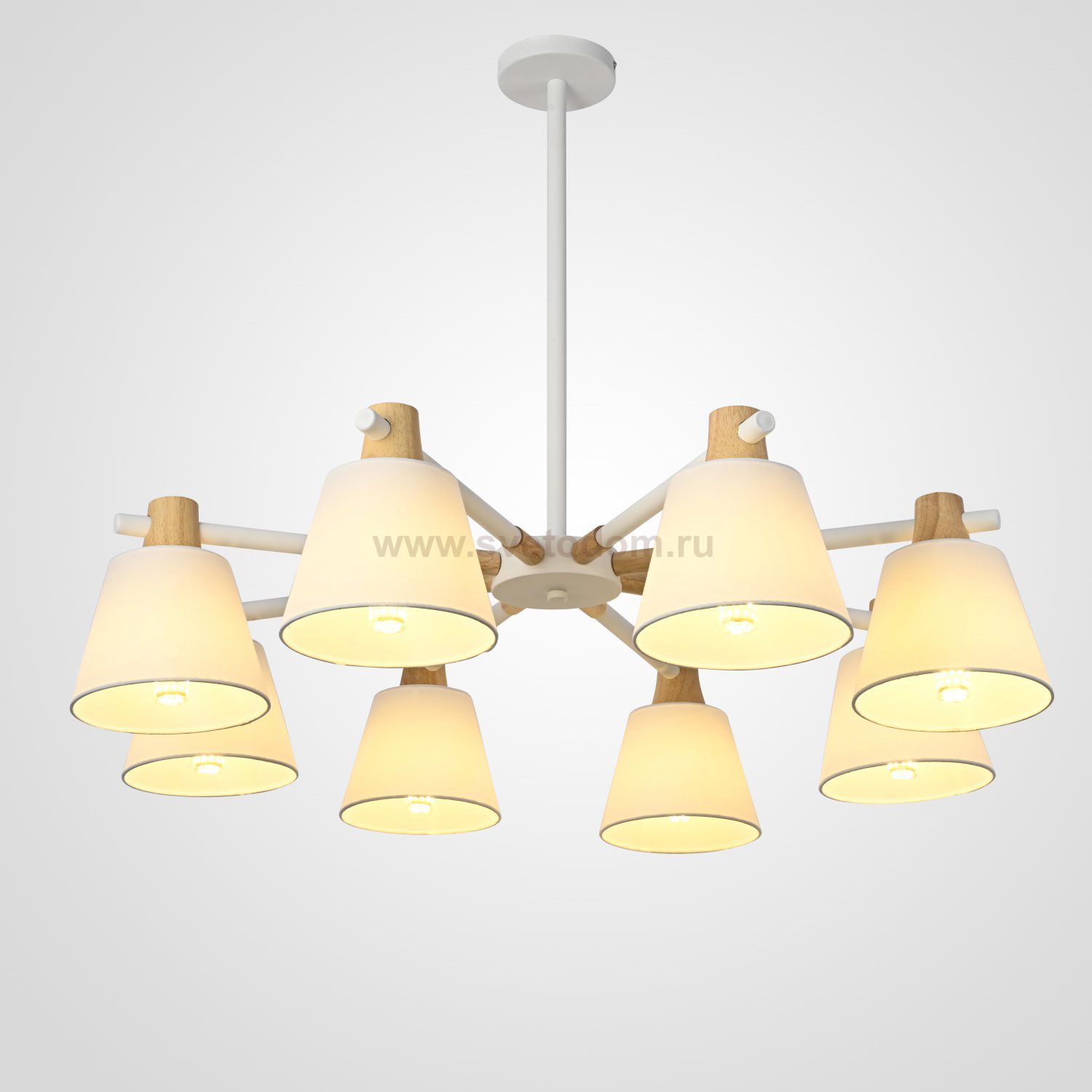 Потолочная люстра на штанге NATURA A WHITE 8 ImperiumLoft 177988-26