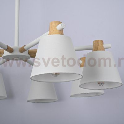 Потолочная люстра на штанге NATURA A WHITE 8 ImperiumLoft 177988-26