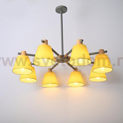 Потолочная люстра на штанге NATURA A YELLOW 8 ImperiumLoft 177990-26
