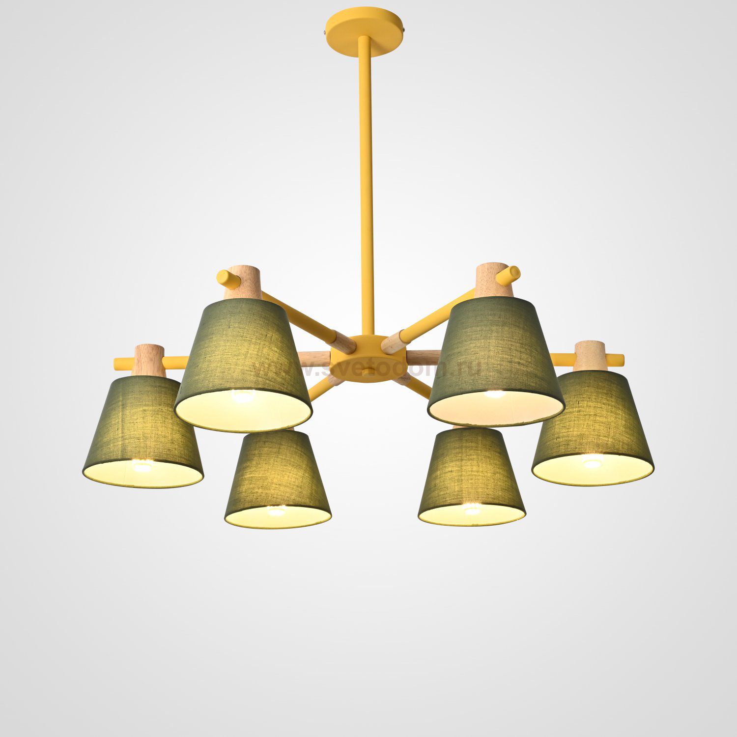 Потолочная люстра на штанге NATURA A GREEN 6 ImperiumLoft 177993-26