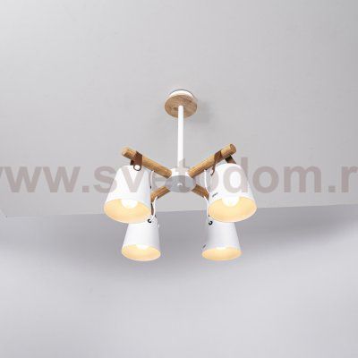 Люстра потолочная на штанге NATURA C4 white ImperiumLoft 178003-26