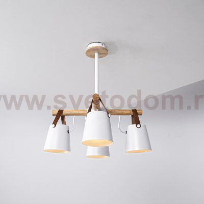 Люстра потолочная на штанге NATURA C4 white ImperiumLoft 178003-26