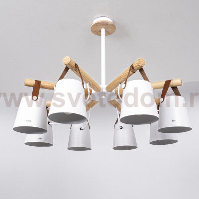 Люстра потолочная на штанге NATURA C8 white ImperiumLoft 178005-26