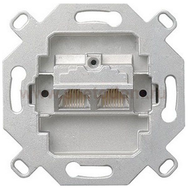 Gira Мех Розетка компьютерная 2-ая наклонная экран 5 кат 2х8 (Rutenbeck) (G17800)