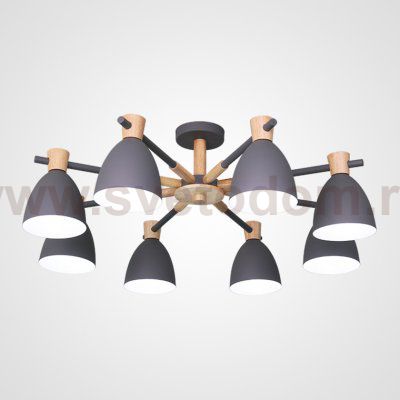 Потолочная люстра FOLKE 8 Gray ImperiumLoft 178024-26