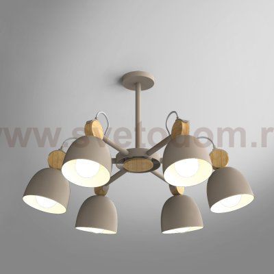 Потолочная люстр на штанге ROLLA 6 beige ImperiumLoft 178070-26