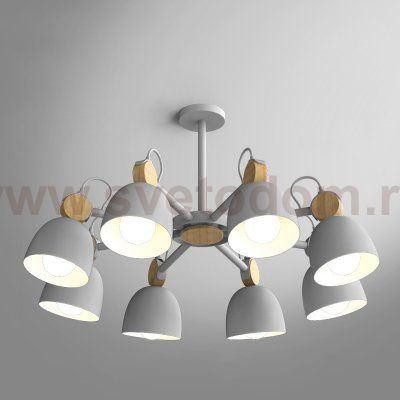 Потолочная люстр на штанге ROLLA 8 Gray ImperiumLoft 178073-26
