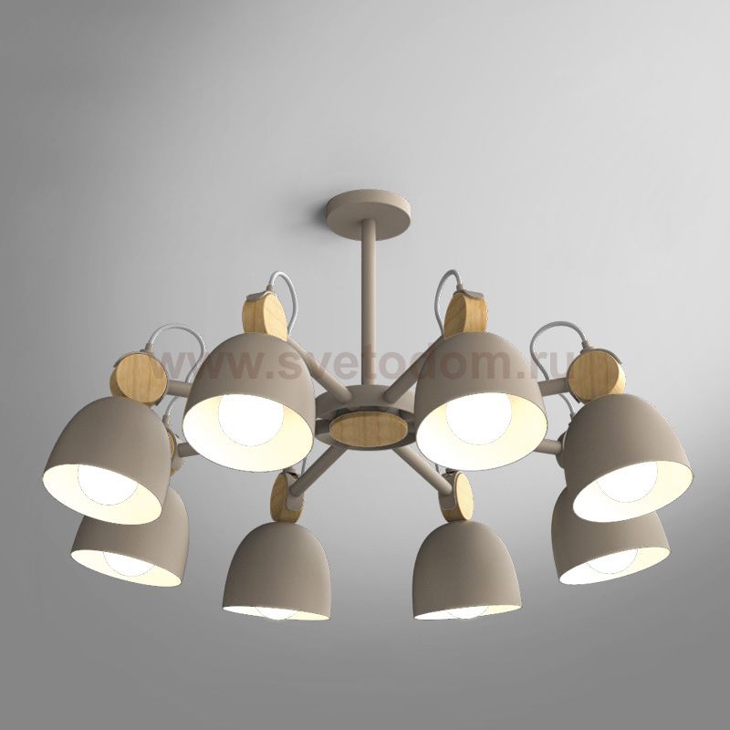 Потолочная люстр на штанге ROLLA 8 beige ImperiumLoft 178074-26