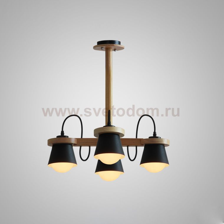 Люстра потолочная NATURA B4 Black ImperiumLoft 178082-26