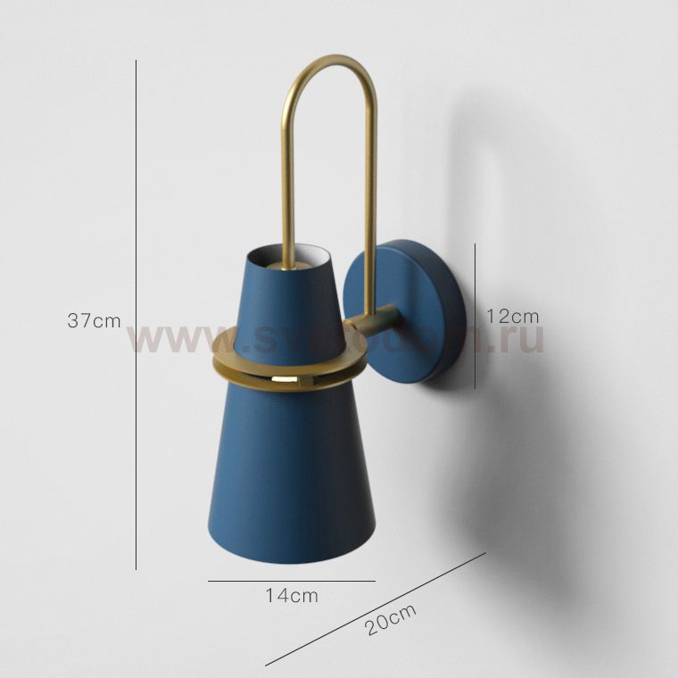 НАСТЕННЫЙ СВЕТИЛЬНИК БРА REINAR WALL Синий ImperiumLoft 178093-26
