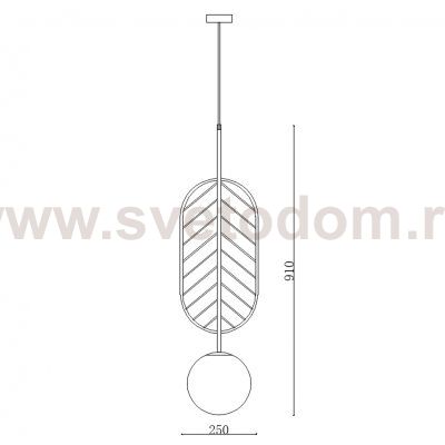 Подвесной светильник LEAF C Голубой ImperiumLoft 178142-26