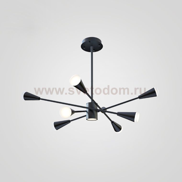 Подвесная люстра MILTON 8 Черный ImperiumLoft 178227-26