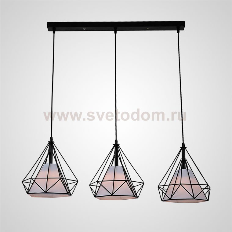 Подвесной светильник The Diamond Chandelier Kevin Reilly 3 Черный ImperiumLoft 178244-26