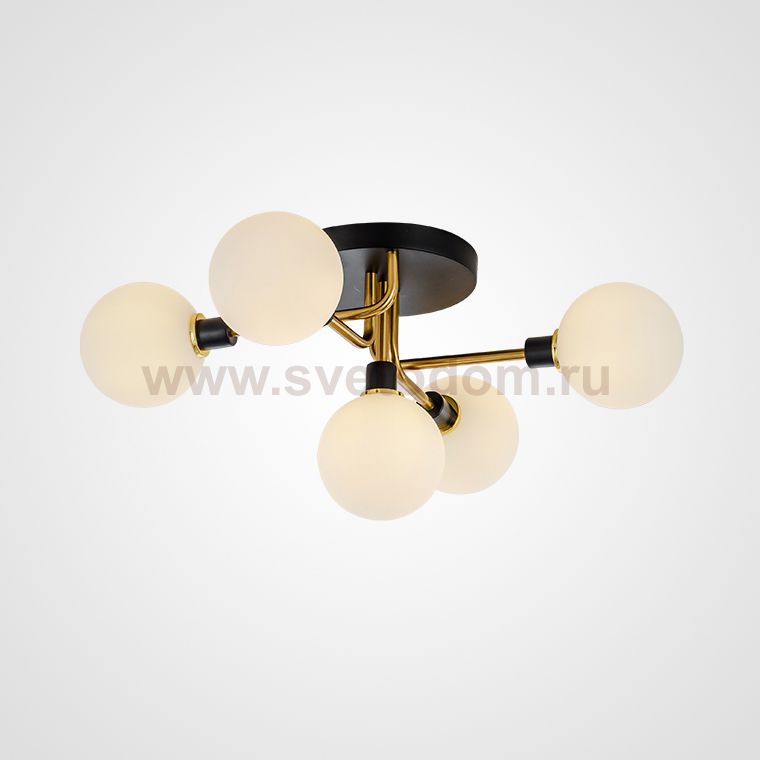 Подвесная люстра NEXO 5 Белый, Золото ImperiumLoft 178274-26