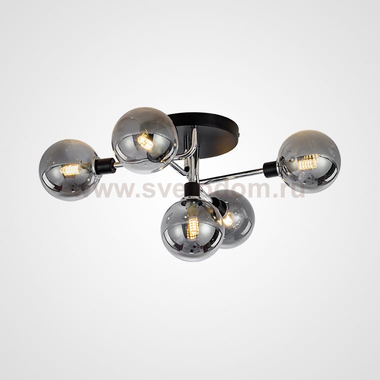 Подвесная люстра NEXO 5 Прозрачный, Серебро ImperiumLoft 178278-26