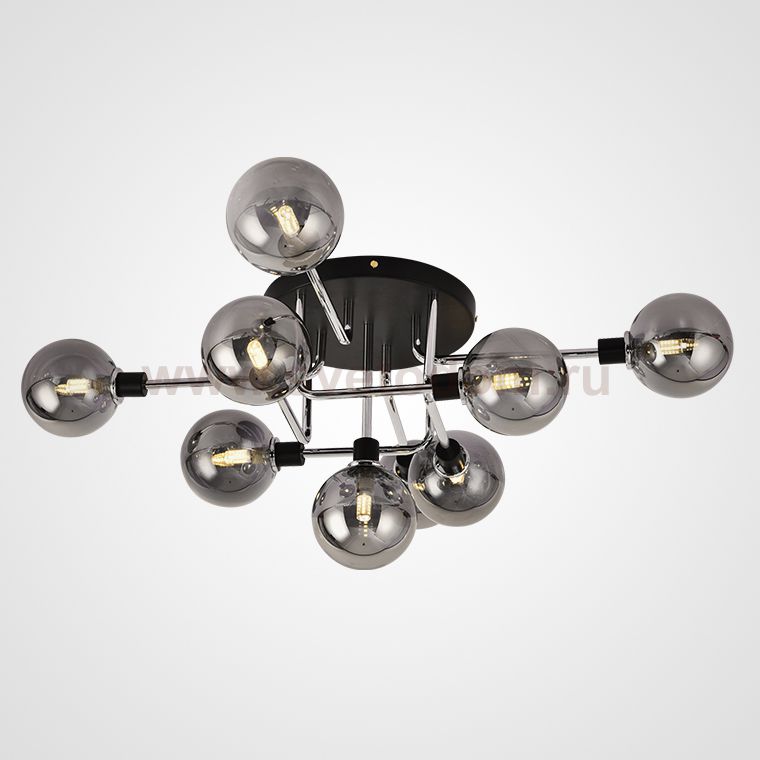 Подвесная люстра NEXO 9 Серый, Серебро ImperiumLoft 178285-26