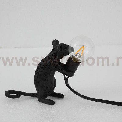 Настольная лампа Mouse Sitting Черный ImperiumLoft 178307-22