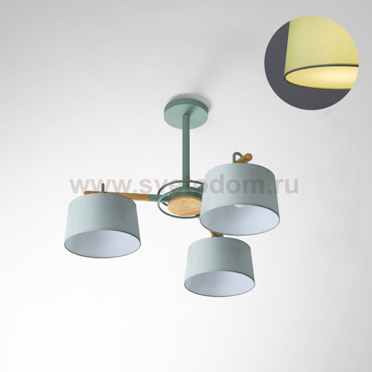 Потолочная люстра на штанге EVEN 3 Olive ImperiumLoft 178365-26