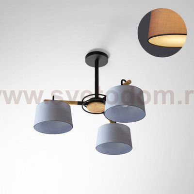 Потолочная люстра на штанге EVEN 3 Gray ImperiumLoft 178366-26