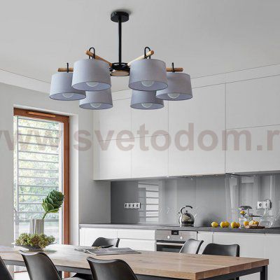 Потолочная люстра на штанге EVEN 3 Gray ImperiumLoft 178366-26