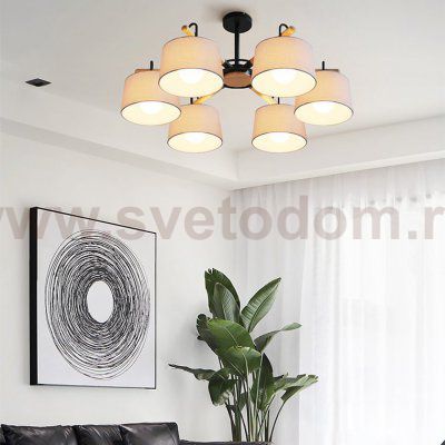 Потолочная люстра на штанге EVEN 8 Gray ImperiumLoft 178371-26
