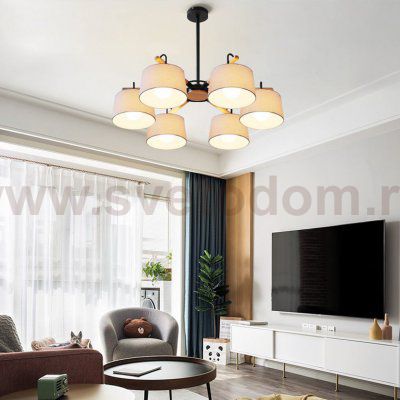 Потолочная люстра на штанге EVEN 8 Gray ImperiumLoft 178371-26