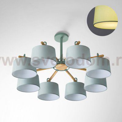 Потолочная люстра на штанге EVEN 8 Olive ImperiumLoft 178372-26