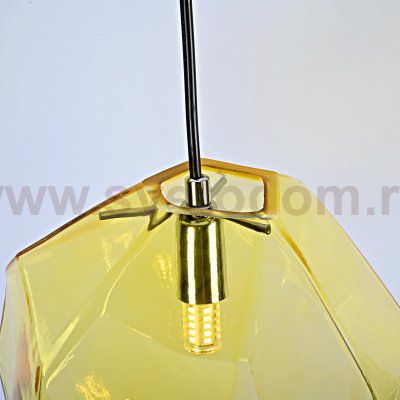 Подвесной светильник Color Ice Cube Pendant JEVIO 1 Янтарный ImperiumLoft 178463-26