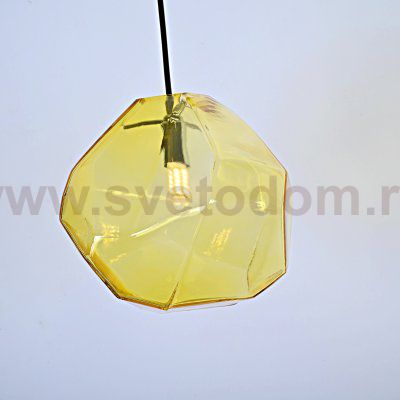 Подвесной светильник Color Ice Cube Pendant JEVIO 1 Янтарный ImperiumLoft 178463-26