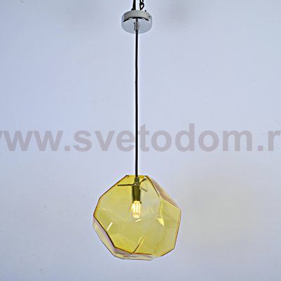 Подвесной светильник Color Ice Cube Pendant JEVIO 1 Янтарный ImperiumLoft 178463-26