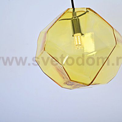 Подвесной светильник Color Ice Cube Pendant JEVIO 1 Янтарный ImperiumLoft 178463-26