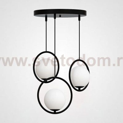 Подвесной светильник HOOP-TRIO Черный, Круг, Диск ImperiumLoft 179633-26