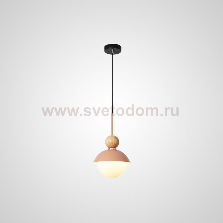 Подвесной светильник POMPON WOOD Розовый ImperiumLoft 179692-26