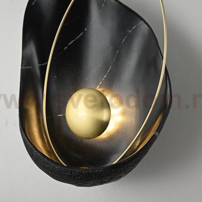 Настенный светильник CLAM Черный мрамор ImperiumLoft 179695-22