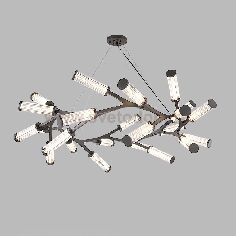 Подвесная люстра RAMOSE RING 24 Черный ImperiumLoft 179735-26