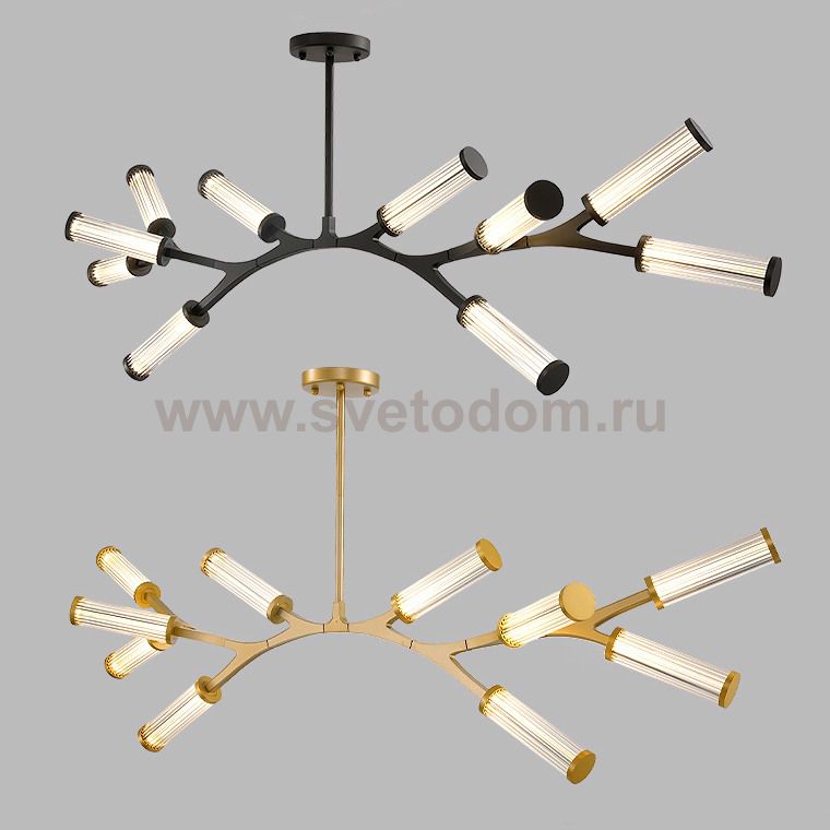 Подвесная люстра RAMOSE А10 Золото ImperiumLoft 179815-26