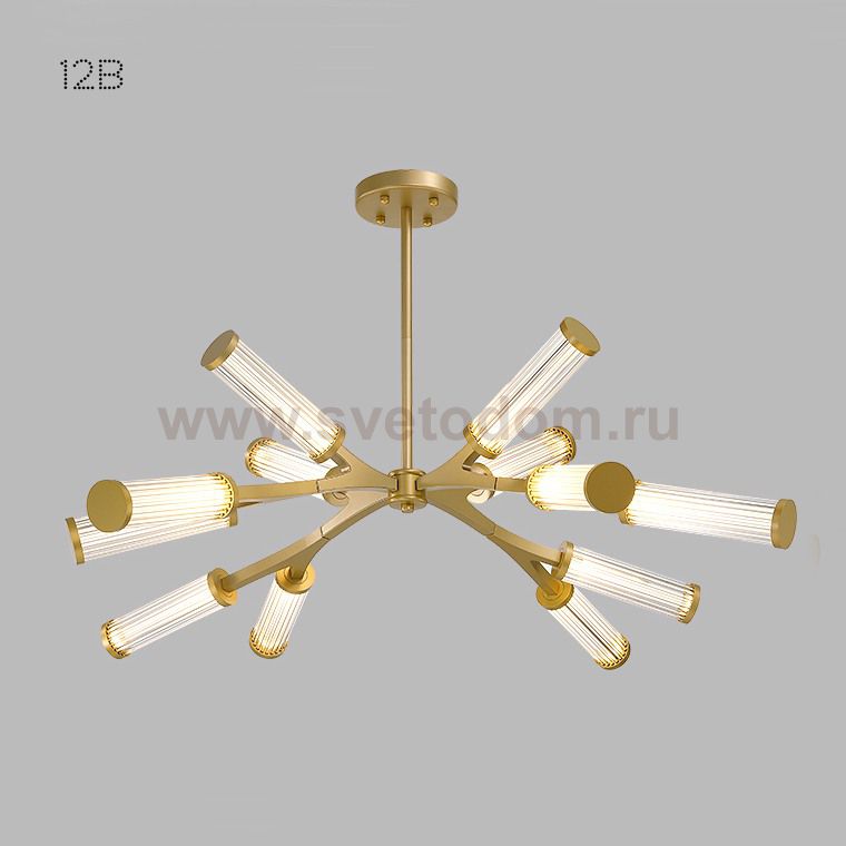 Подвесная люстра RAMOSE В12 Золото ImperiumLoft 179825-26