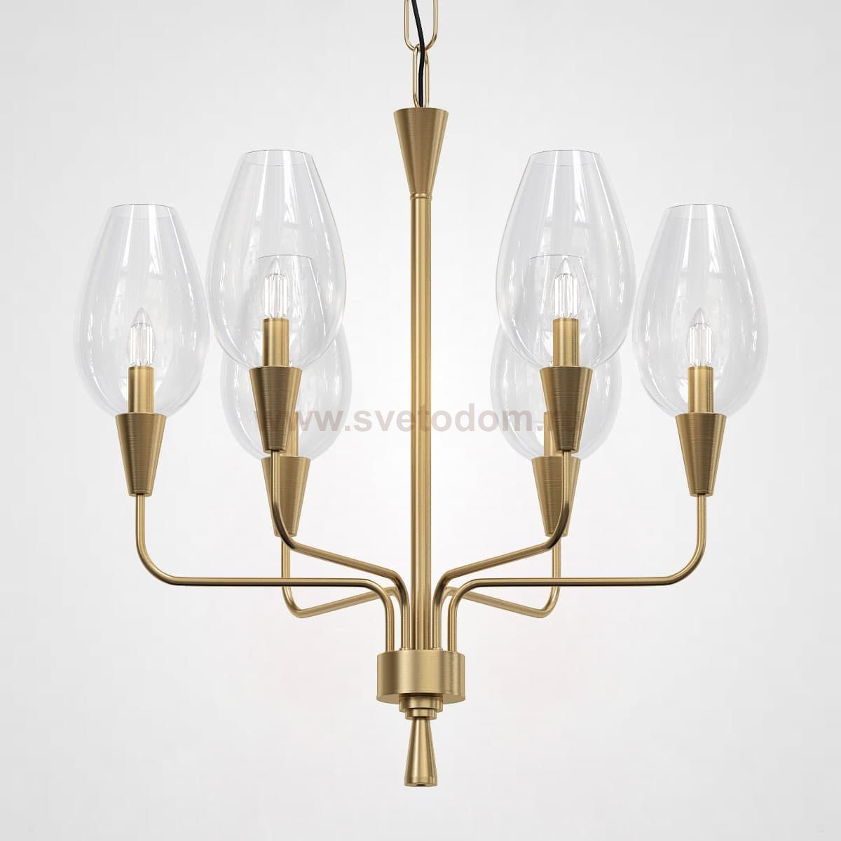 Подвесная дизайнерская люстра Viola 6 Прозрачный ImperiumLoft 179882-26