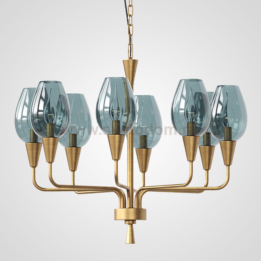 Подвесная дизайнерская люстра Viola 8 Синий ImperiumLoft 179884-26