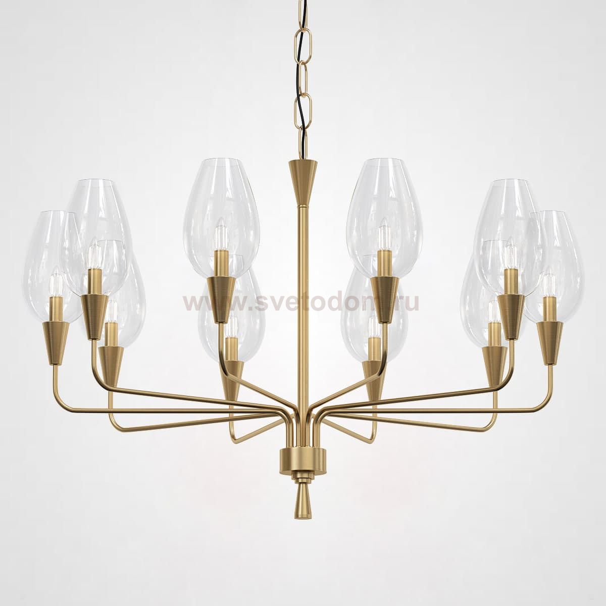Подвесная дизайнерская люстра Viola 10 Прозрачный ImperiumLoft 179885-26