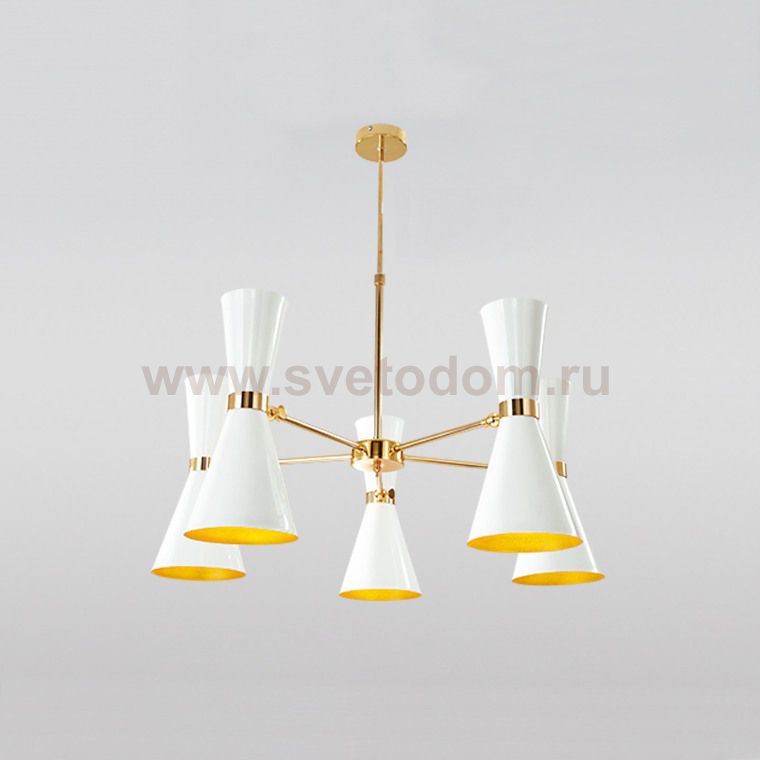 Подвесная люстра BARBELL-X 5  Белый ImperiumLoft 179936-26