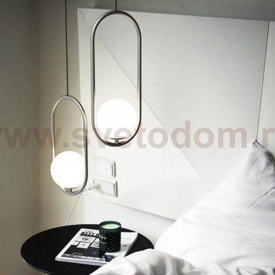 Подвесной светильник Matthew McCormick hoop 50 Silver MILA Pendant ImperiumLoft 179967-22