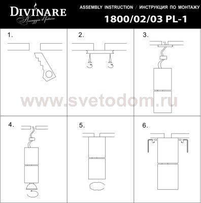 Светильник потолочный Divinare 1800/02 PL-1 GAVROCHE POSTO