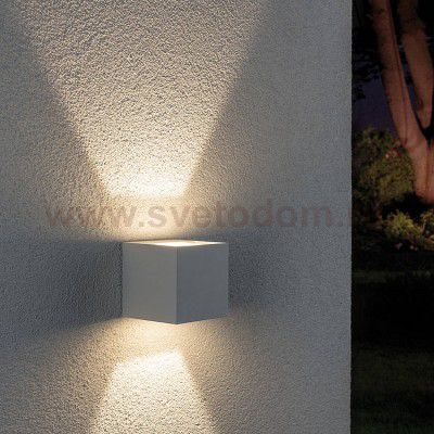 Paulmann 18001 Wall Name LED 2x3W IP65 eck 80x80 Wei?