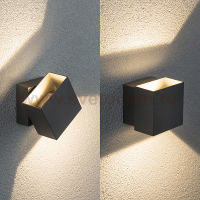 Paulmann 18002 Wall Name LED 2x3W IP65 eck 100x100 Grau