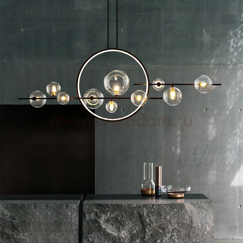 Подвесная люстра IONA L HALO 10 black ImperiumLoft 180025-26