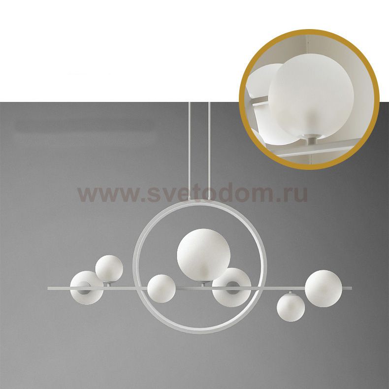 Подвесная люстра IONA L HALO 7 White ImperiumLoft 180026-26