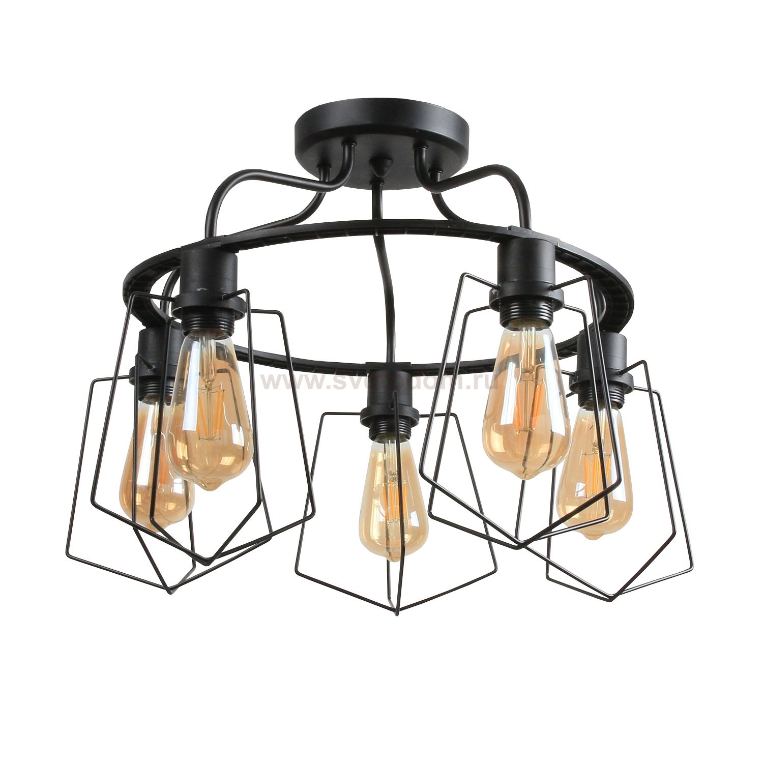 Люстра эконом Экономсвет 18101C/5BK