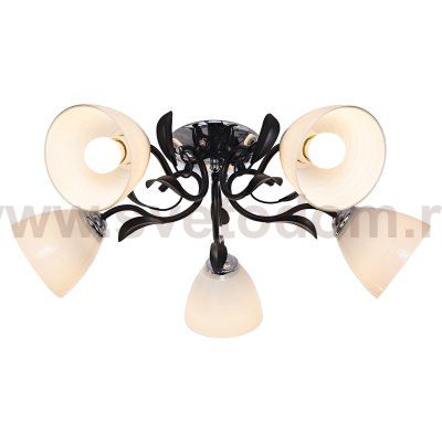 Люстра эконом Экономсвет 181/5CR+BK WT