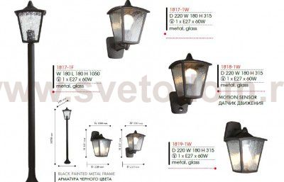 Уличный светильник Favourite 1818-1W Colosso